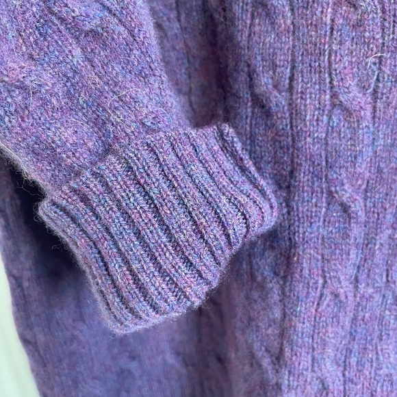 Ralph Lauren Sport Fitted 100% Wool Cable V-Neck Sweater, Size XS? Read On - Picture 5 of 9